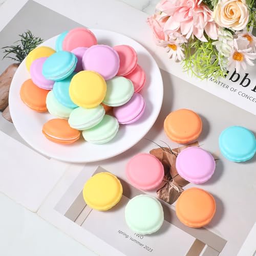 90 Pack Mini Macaron Boxes, Colorful Macaron Shaped Storage Containers for Jewelry, Pills, Beads, Travel Essentials & Craft Supplies - 6 Vibrant Colors