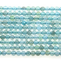 MJDCB 3mm Faceted Natural Apatite Round Loose Beads for Jewelry Making DIY Bracelet Necklace - color: Apatite