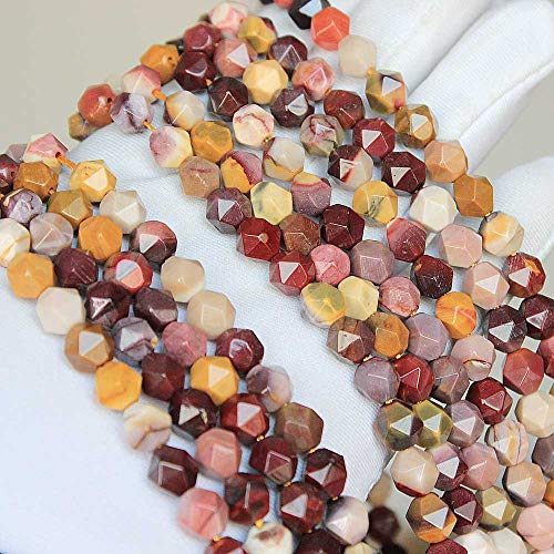MJDCB Best Sellers Natural Stone Beads Faceted Polygon Moonkaite Jasper Crystal Energy Stone Healing Power for Jewelry Making(8mm) - color: Moonkaite Jasper