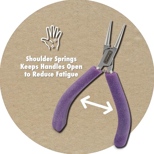 Beadalon Designer Series Semi-Flush Cutter, Dark Blue Vinyl-Free Grips, Stainless Steel, Box Joint, Double Leaf Springs, 4.75 in - color: Dark Blue, style: Semi-Flush Cutter