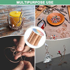 M METERXITY 0.3mm Jewelry Wire, 28 Gauge 328FT Craft Wire Copper Beading Wire for Jewelry Making/Planting/Weaving/DIY Crafting, Soft Metal Wires [100M, Copper Tone] - color: Copper Tone, size: 0.3mm 28 Gauge