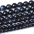10MM Blue Black Tiger Eye Round Loose Beads Natural Gem Beads Crystal Energy Stone Beads for Jewelry Making DIY Bracelet Necklace - color: Blue Black Tiger Eye, size: 10MM