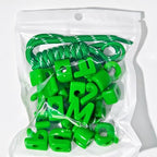 26PCS Large 6mm Hole Letter Beads, 20mm Acrylic Beads A to Z,for DIY Jewelry Making Kit Friendship Bracelet Key Chain and Bag Charms (26 A to Z Green) - color: green