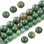 Natural Stone Beads African Jade 8mm Polished Round Smooth Green Gemstone Beads for Jewelry Making Adults 15 Inch(African Jade,8mm) - color: African Jade, size: 8mm