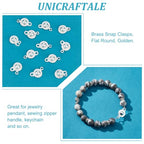UNICRAFTALE 12 Sets Stainless Steel Snap Clasps Small Silver Snap Button Ball & Socket Snaps Clasps Fastener Clasp Connector Round Snaps Button Clasp for DIY Bracelets Jewelry Making - color: Silver
