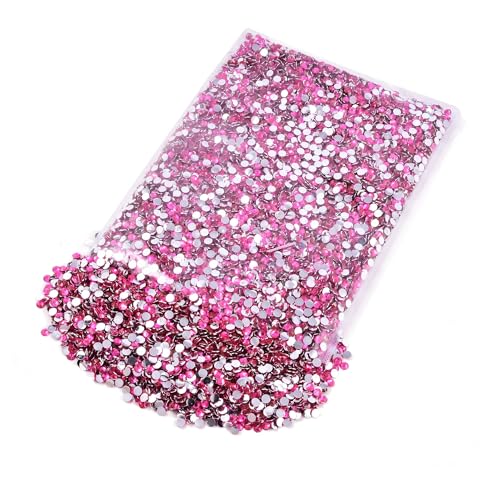 Blinginbox 50000pcs Flatback Rhinestones,Silver Backing Resin Non Hotfix Rhinestones Large Quantity Wholesale for Crafts Creative Design,Clothes,Makeup,Nail Art (2mm=0.08",Light Rose - color: Light Rose, size: 2mm=0.08"