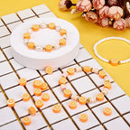 50PCS Handmade Polymer Clay Round Beads Orange Slice Loose Beads Fruit Theme Spacer Beads for DIY Bracelet Necklace Earring Charm Jewelry Making Hole 1.8mm - color: Orange Slice