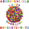 Looconi 400pcs Colorful Letter Beads, Big Hole,A-Z Resin Pendants,3D Loose Beads for Jewelry Making,Key Chains,Crafts - color: PendantColorful