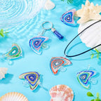 FASHEWELRY 5Pcs Handmade Lampwork Fish Charms 5 Colors Cute Glass Ocean Marine Life Penadants Cartoon Tropical Fish Charms for DIY Bracelet Jewelry Making - color: Tropical Fish