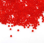 Perlin Glass Seed Beads 2mm 11/0 Round Mini Small Pony Beads 6500pcs for Making Earrings Bracelets Pendants Waist Jewelry DIY Handmade Transparent Color Kit (Red) - color: Red