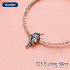 Mothers Day Birthday Number Love Family Friendship Graduation Auntie Grandma Dad Mom Charms for Pandora Bracelets Necklaces, Gifts Women, for Anniversary Valentines Christmas - style: Grad-Owl Graduation Charms 2