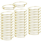 UPINS 60Pcs Gold Expandable Bangle Bracelets Adjustable Wire Blank Women Bracelets for DIY Jewelry Making - color: Gold