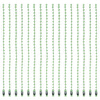 MECCANIXITY Ball Bead Chain Beaded Necklace Chains 5 Inch Adjustable Metal Ball Chains 2.4mm/0.1inch Keychain for Jewelry Making,DIY Craft Projects,Pack of 36(Light Green) - color: Light Green
