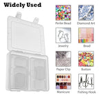 9 Pack Clear Plastic Storage Boxes with Snap-Lock Lids, Assorted Sizes Mini Organizer Containers with Bonus Marking Labels for DIY Crafts, Beads,Charms,Stickers, SMT Components,Hardware - size: 9 Pcs Mixed Sizes