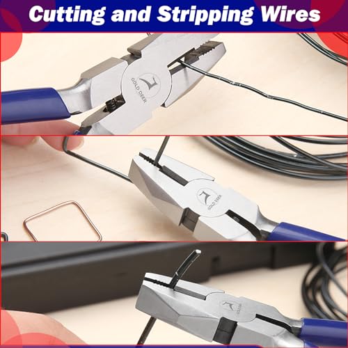 Mini Linemans Pliers With Serrated Jaw Electrical Pliers Side Cutter For Arts Hobby Craft Mechanical Work Small Electronics - style: Linemans Pliers