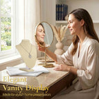 Flexzion Necklace Bust Display Stand (2 Pack) - 11 Inch 3D Mannequin Beige Linen Necklace Display Holder for Home, Boutique & Trade Shows - Jewelry Display for Selling Necklace, Pendants, Lockets - size: Standard Necklace Stand 2 Pack
