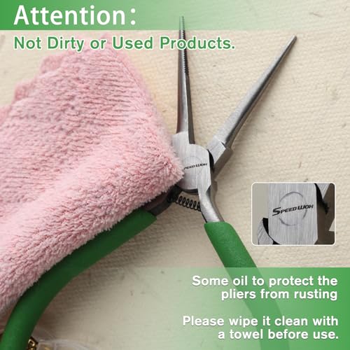 SPEEDWOX Mini Needle Nose Pliers Thin Serrated Jaw 4-1/2 Inches Small Long Nose Pliers Micro Precision Wire Looping Fine Chain Nose Plier Professional Jewelry Making Tool Beading Hobby Craft Supplies - style: Tapered Nose Pliers