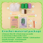 Kogyxe Beginners Crochet Kit, Amigurumi Crochet Starter Kits w Step-by-Step Video Tutorials, Hanging Potted Plants Knitting Starter Pack for Beginners Decoration, Wisteria Flower (40%+ Yarn) - size: Wisteria Flower