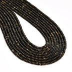 ICAI Beads Natural 2x4mm Rondelle Beads, Abacus Disk Stone Spacer Beads – Loose Natural Gemstone Beads for DIY Bracelet, Necklace, Jewelry Making (Golden Obsidian) - color: Golden Obsidian, size: 2x4