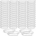 UPINS 60Pcs Expandable Blank Bangle Bracelets Adjustable Wire Bracelets for DIY Jewelry Making, Silver - color: Silver