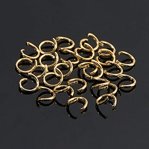 DanLingJewelry 500 pcs 304 Stainless Steel 24 Gauge Open Jump Rings 4mm for Jewelry Making Connectors Jewelry Finding Golden Color - color: 500 pcs - ф4mm δ 0.6mm - Golden
