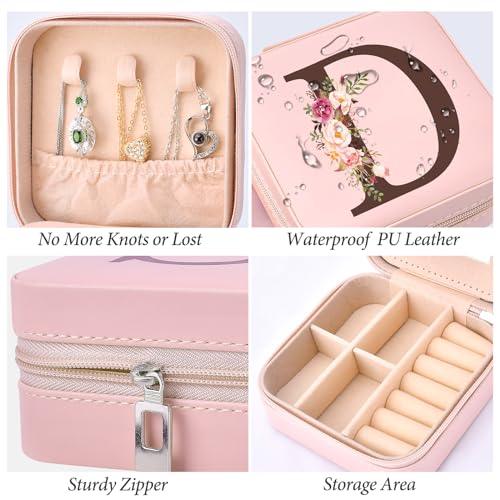 Inngeroo Christmas Gift for Women, Christmas Travel Jewelry Case Box Organizer Personalized Gifts for Mom Wife Women, Gift for Friend Sister Grandma Aunt - style: D