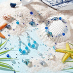 SUNNYCLUE 1 Box 3000+Pcs Starfish Beads Bulk Ocean Themed Beads Blue Sea Turtle Bead Glass Ocean Beads Summer Hawaii Beach Beads Glass Spacer Beads for Jewelry Making DIY Bracelet Earrings Necklace - style: Ocean 2