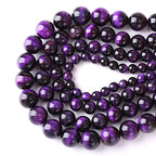 6mm 60pcs A+ Natural Purple Tiger Eye Stone Beads Round Spacer Loose Beads for Jewelry Making DIY Bracelet Necklace 15" Inch - color: Purple Tiger Eye Stone, size: 6mm