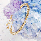 DanLingJewelry 10pcs Adjustable Slider Bracelet Slider Extender Chains Friendship Bracelets with Round Beads for Jewelry Making DIY 9 Inches(246mm) GG - color: StyleⅧ-10 pcs-Golden