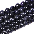 90PCS 4mm Starry Blue Sandstone Gemstone Beads Beads Natural Stone Round Loose Beads for Jewelry Making DIY Bracelet Necklace 15" Inch(Blue Sandstone, 4mm) - color: Blue Sandstone, size: 4mm