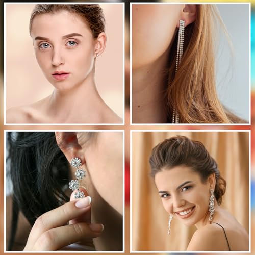 Tondiamo 2400 Pcs Earring Making Kit, Include Bright Gold, Silver and Gold Ear Hooks, 300 Earrings Cards Anti Sensitive Earring Making Tool with Jump Rings and OPP Bags for Repair(Black Card) - color: Black Card