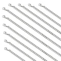 Stainless Steel Jewelry Maing Chains Miami Curb Cuban Chain for Jewelry Making Fashion Necklace Bulk (10pcs,20inch) - color: Steel 20", size: 1.4mm