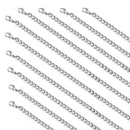Stainless Steel Jewelry Maing Chains Miami Curb Cuban Chain for Jewelry Making Fashion Necklace Bulk (10pcs,20inch) - color: Steel 20", size: 1.4mm
