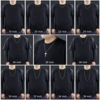 Square Rolo Chain Necklace Stainless Steel Round Box Necklace for Men Women/2mm-7mm/16Inch-36Inch - color: Stainless Steel-Silver, size: 18 Inches, style: 2 mm width