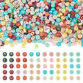 FASHEWELRY 500Pcs 7x3.5mm Flat Round Letter Beads Bulk Colorful Acrylic Beads with Golden Vowel Letter Bead Loose Spacer Alphabet Beads for Bracelets Earring Necklace Jewelry Making Supplies