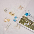 SUNNYCLUE 1 Box DIY 10 Pairs Natural White Sea Shell Drop Dangle Earrings Making Starter Kit Round Seashell Charm Pendants Earring Hook for Art Craft Projects Silver, Instruction - color: Ocean Earrings 2