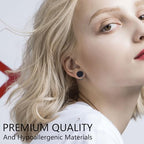 Longbeauty 14G-00G 36pcs Ear Gauges Stretching Kit Surgical Steel Tapers for Ears Gauge Starter Kits Single Flat Top Gauges Plugs for Women Men - color: Black
