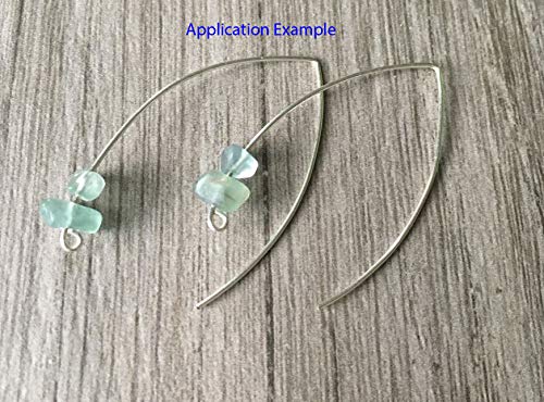 Adabele 50pcs Hypoallergenic Long V Shape Marquise Earring Hooks 45mm Antique Bronze Plated Ear Wire (0.7mm/21 Gauge) DIY Craft Earrings Jewelry Making247-4 - color: Antique Bronze