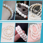 PH PandaHall 246 Yards 0.2mm Bracelet String Beading Thread Seed Bead Thread Sewing String with Leading Wire and Buckle for Leather Stitching Beading Jewelry Bracelets Making White - size: 0.2mm, style: White