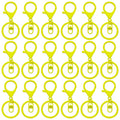 30Pcs Lobster Claw Clasps Keychain for Jewelry Making,Metal Lobster Clasp Swivel Trigger Clips with Swivel Clasps Hook Clips Flat Split Keychain Ring for DIY Craft Jewelry Making(Yellow) - color: Yellow