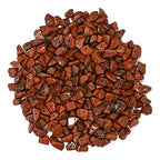 Red Jasper Pre Drilled Natural Crystals Crushed Chips Beads for Jewelry Making, DIY Handmade Healing Crystals (25 Inch Strand) - color: Red Jasper
