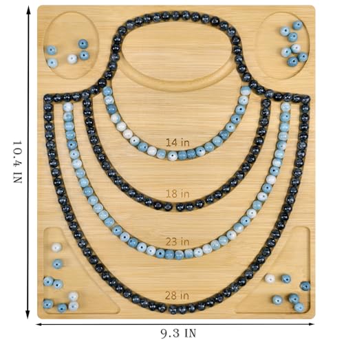 Petoysoso Bead Boards for Jewelry Making,Bamboo Necklace Making Supplies,Jewelry Making Supplies,Bead Board Tray - size: Necklace-S1