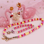 MIIIM Red Clay Bracelet Kit - Heishi Beads, Clay Charms, Gold Spacer Beads - Jewelry Making & Friendship Bracelet Kit for Valentine's Day, Crafts, Raves, Gifts - color: Red