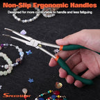 SPEEDWOX Mini Long Nose Pliers with Serrated Jaw - Long Reach Needle Nose Pliers for Jewelry Making, Bending Wire & Small Object Gripping - style: Bent Long Nose Pliers Serrated Jaws