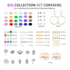 Gionlion Clay Beads Bracelet Making Kit, Pack 2 Boxes Preppy Letter Spacer Beads and Charms Kit for Friendship Jewelry Making, Arts and Crafts Gifts for Girls Ages 8-12 - style: Bright Pro