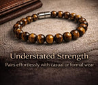 Rose Quartz Bracelet - 8mm Healing Crystal for Love, Unisex - color: 04: Yellow Tiger, style: B: 6.5-6.9 inches