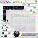 qiipii 4 Colors 2-6mm Black White Transparent Jelly Resin Rhinestones w B7000 Jewelry Glue for Bedazzling Crafting Flatback Stones Gems Diamonds for Nails Face Eyes Makeup Tumblers Bottles DIY Crafts - color: Black / White / Transparent Series Rhinestones