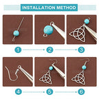 SUNNYCLUE 1 Box DIY Make 10 Pairs Trinity Knot Earring Making Starter Kit Tibetan Style Celtic Knot Links Charms Heart Pendant Turquoise Beads Findings for Women Adults DIY Earring Jewellery Making - color: Celtic Knot Earrings 7