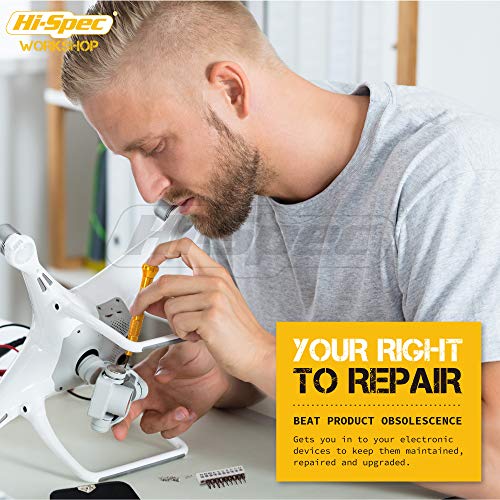 Hi-Spec 32pc Electronics Repair & Opening Tool Kit Set for Laptops, Phones, Devices, Computer & Gaming Accessories. Precision Small Screwdrivers with Pentalobe Bits for iPhones & MacBooks - size: 32pcs