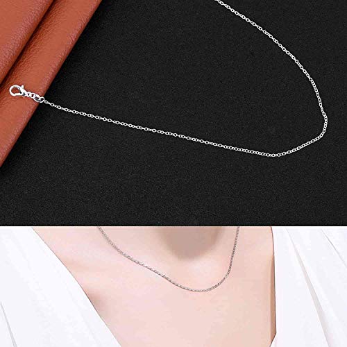 36 Pack Chain Necklace Bulk for Jewelry Making, Cridoz Necklace Jewelry Chains Silver Plated Necklace Chains for Necklace Jewelry Making, 1.2 mm (18 Inches) - size: 18 Inches